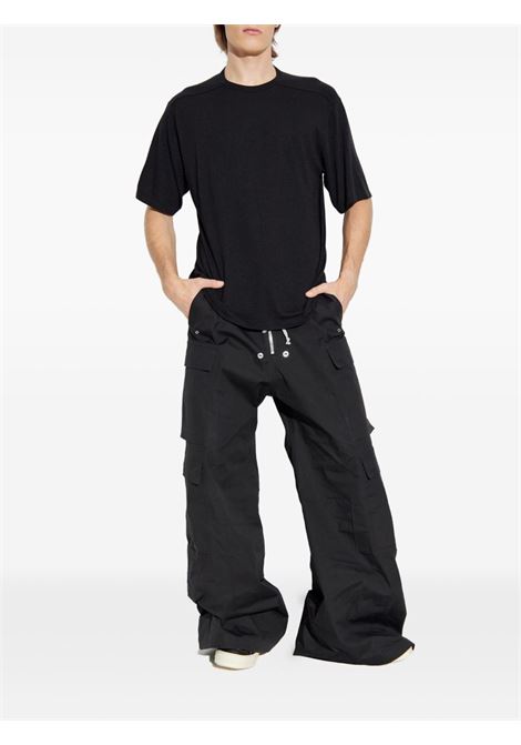 Black short-sleeve round-neck T-shirt Rick owens - men RICK OWENS | RU02E1232JR09